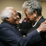 Ceremony for the J. William Fulbright Prize for International Understanding Award Ceremony honoring Desmond Tutu, Archbishop Emeritus of Cape Town, Friday November 21, 2008 in Washington at the U. S. Department of State. Coca Cola Chairman Neville Isell and Poet Maya Angelou presented tributes to Tutu.(Sharon Farmer/sfphotoworks)